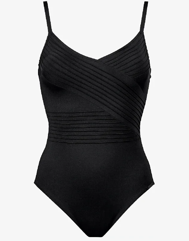 Softline Wrap Swimsuit - Black