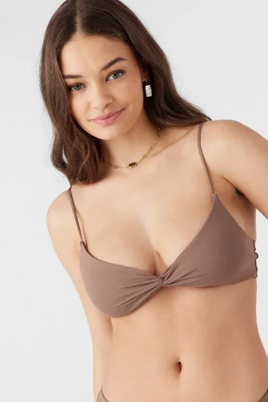 SALTWATER SOLIDS MALIBU TWIST BRALETTE TOP