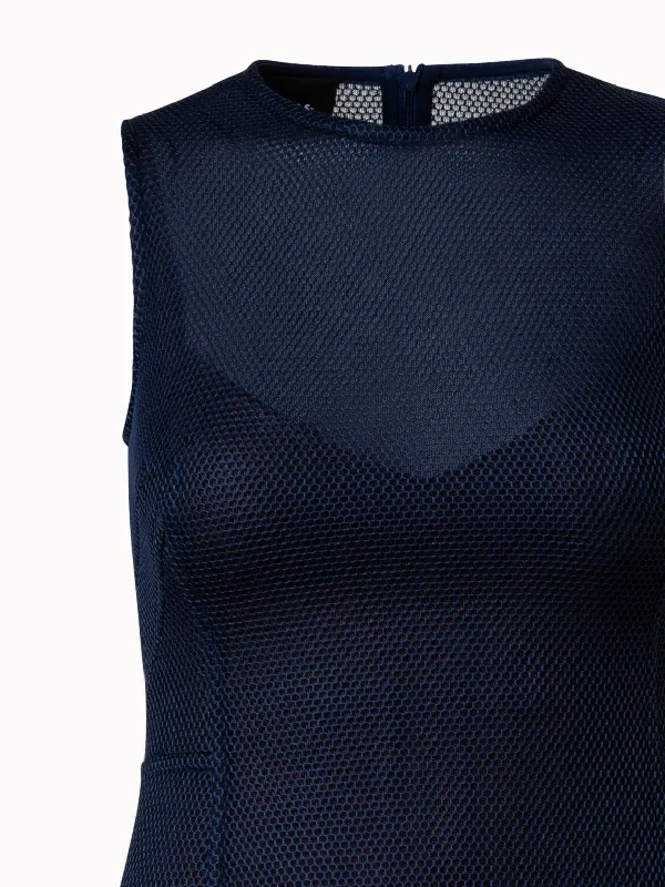 techno-grid-midi-dress-navy-1