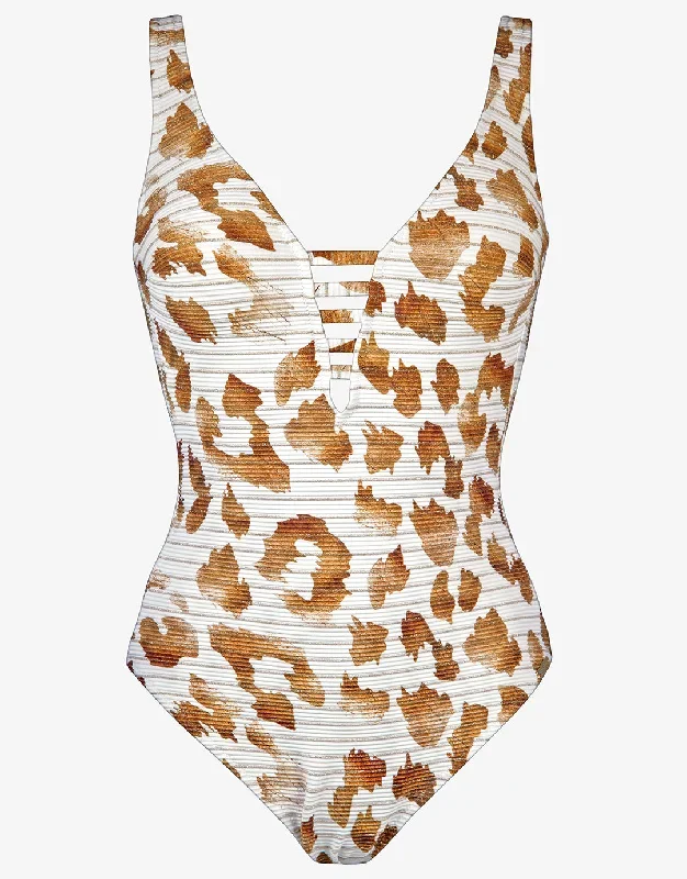 Traces Underwire Swimsuit - White Caramel