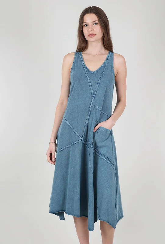 Garrison Jersey Dress, Denim