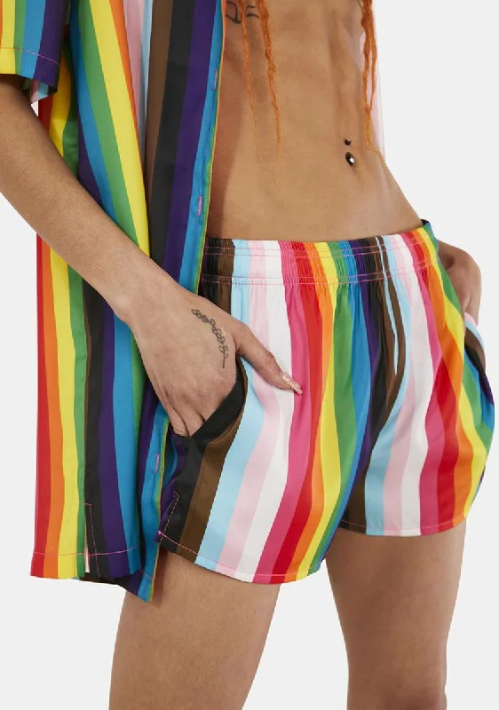 United As One Striped Shorts