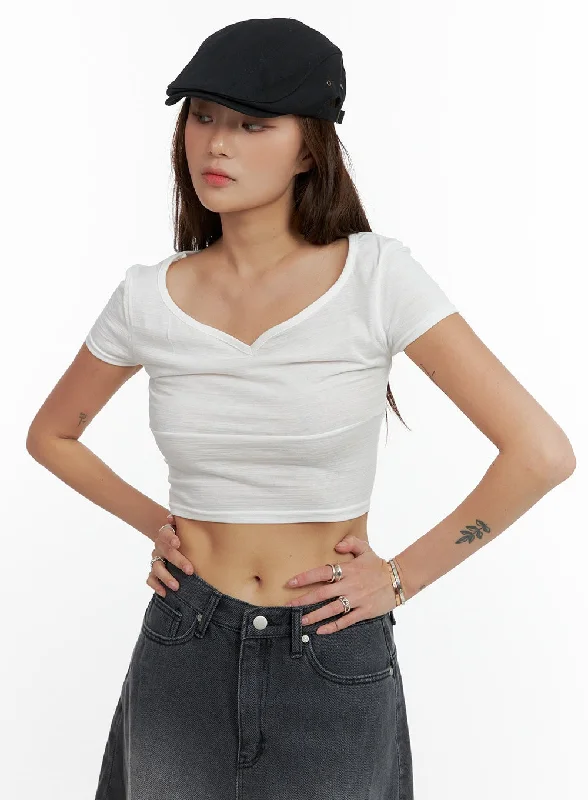 V-Neck Crop Top CL405