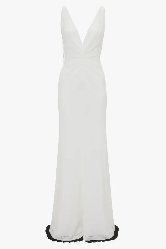 v-neck-gathered-waist-gown-in-ivory-19535