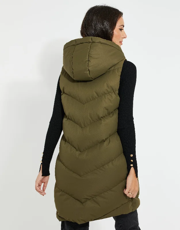 vamp-womens-khaki-longline-gilet-chevron-padded-quilted-jacket