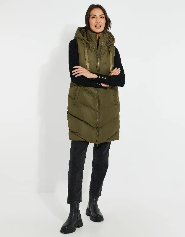 vamp-womens-khaki-longline-gilet-chevron-padded-quilted-jacket