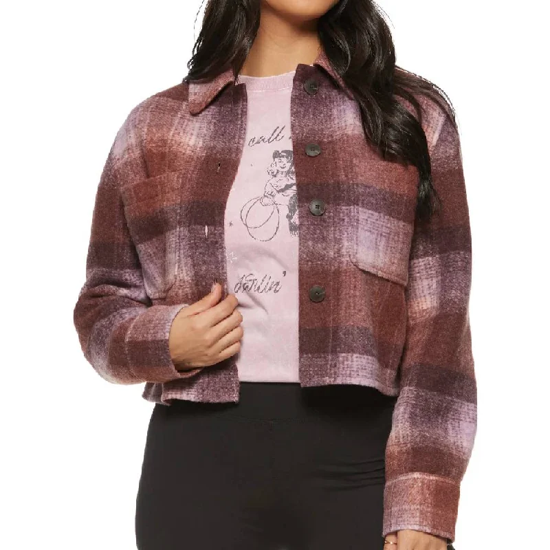 Flag & Anthem Women's Leanne Cropped Plaid Shirt Jacket