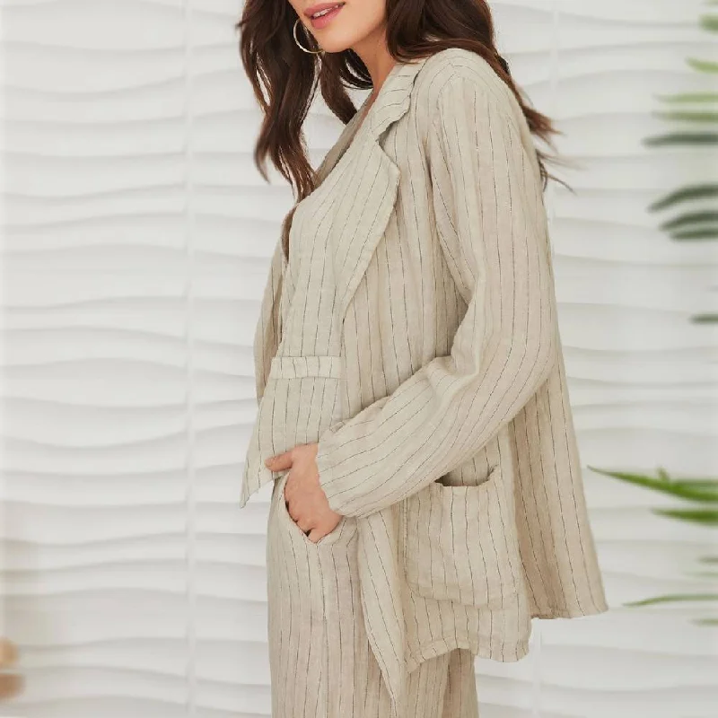 w-pinstripe-linen-open-blazer-beige