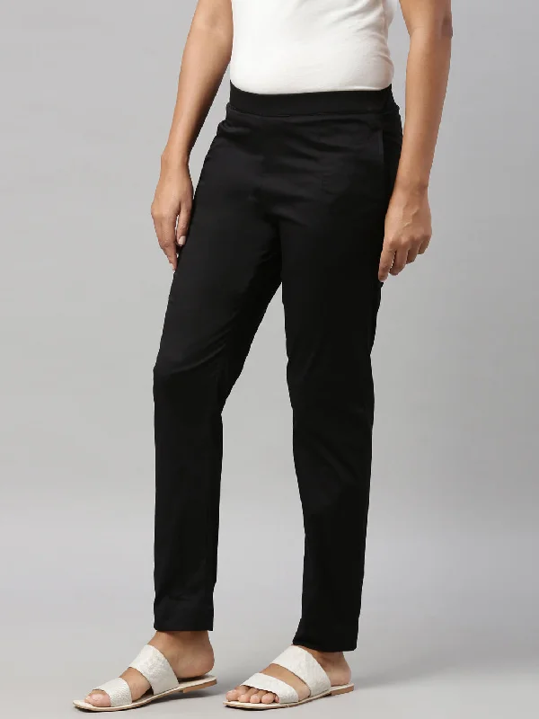 women-black-cotton-stretch-pants