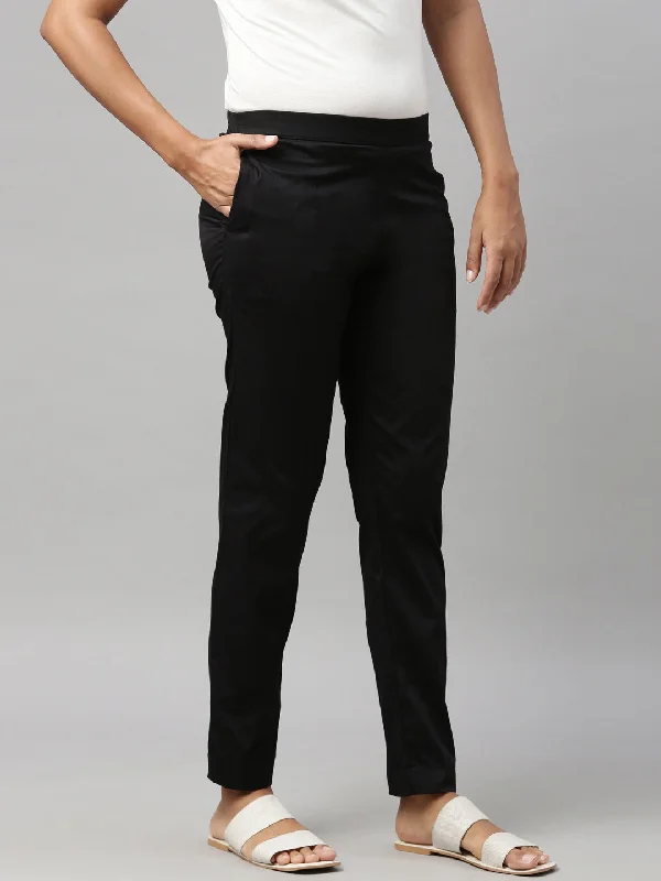 women-black-cotton-stretch-pants