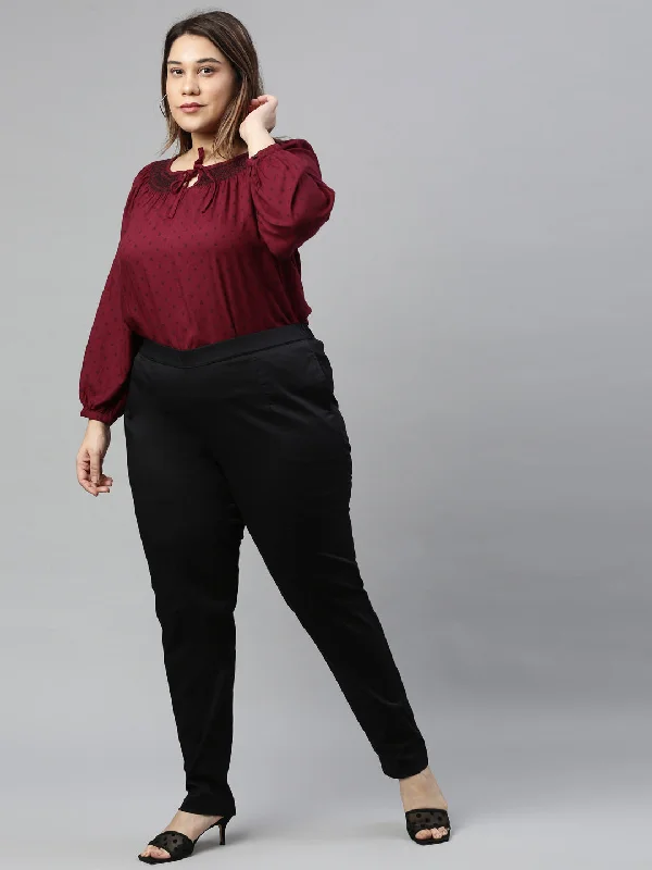 women-black-cotton-stretch-pants