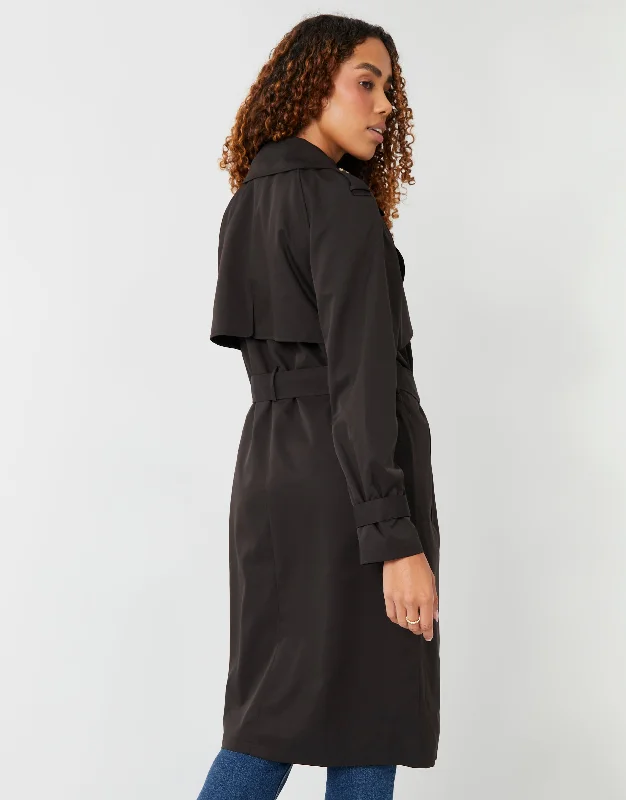 womens-black-double-breasted-raglan-sleeve-ladies-midi-trench-coat-tbld08337