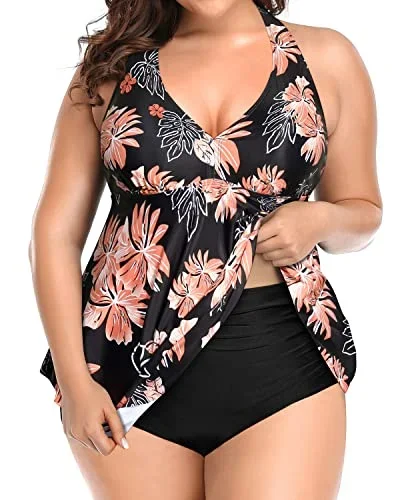 black orange floral1