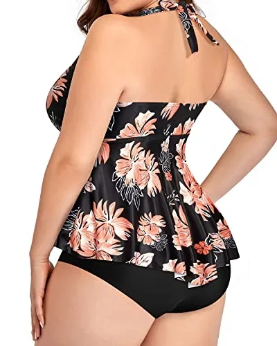 black orange floral1