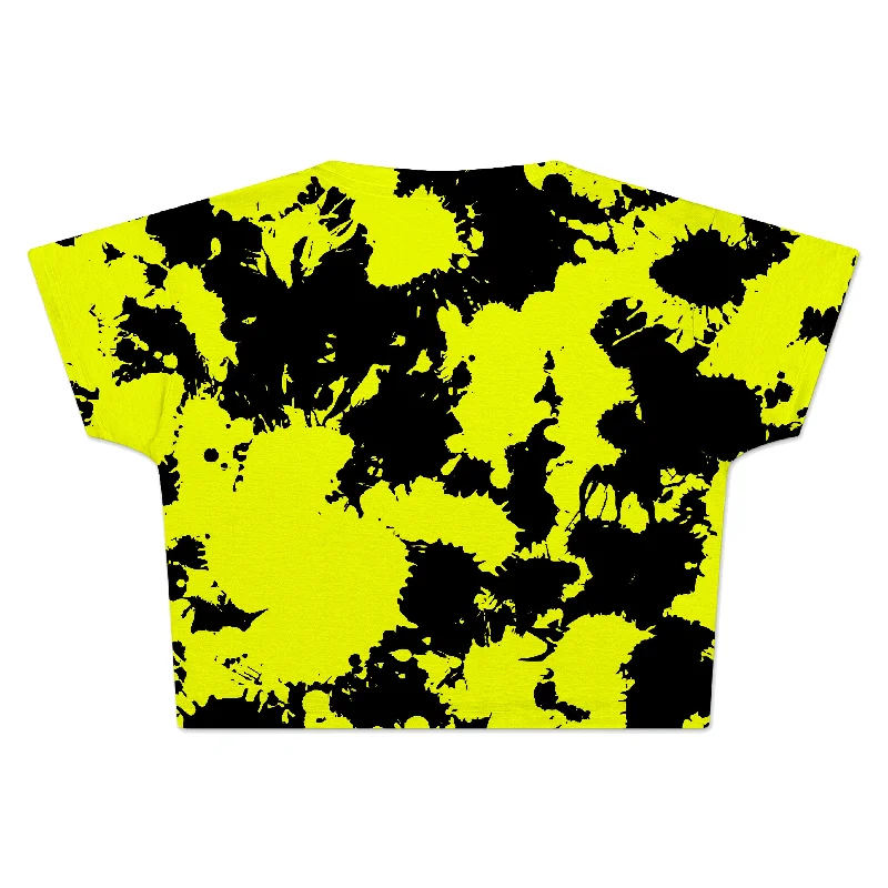 yellow-and-black-paint-splatter-crop-tee