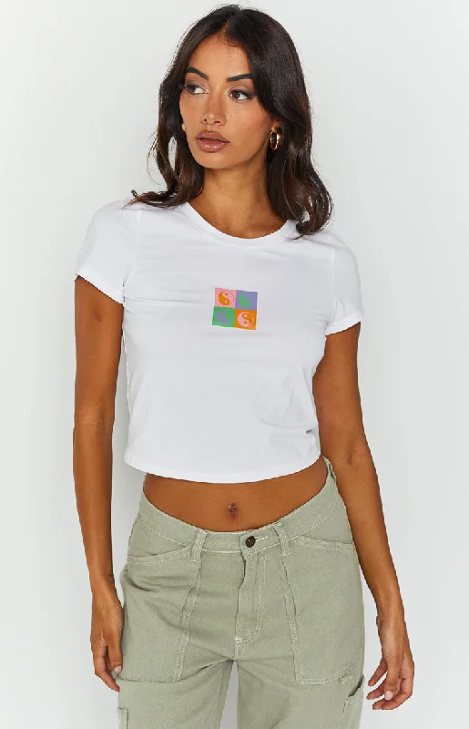 Zen White Graphic Baby Tee